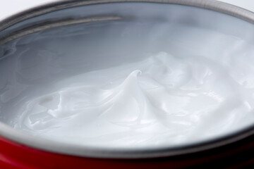 白いクリームの質感のあるクローズアップ