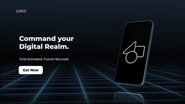 3D Futuristic Corporate Phone Mockup