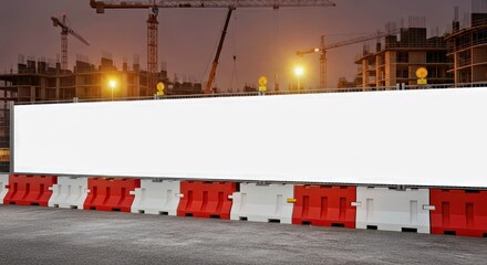 Temporary Event Barrier Mockup at a Construction Site