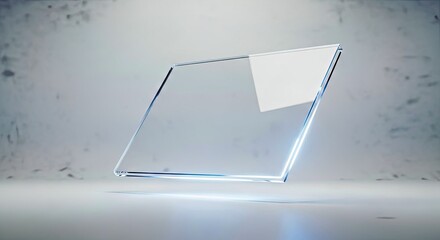 Transparent Screen Mockup in a Clean Room with an Ethereal Glow