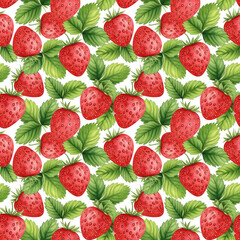 seamless pattern with strawberries