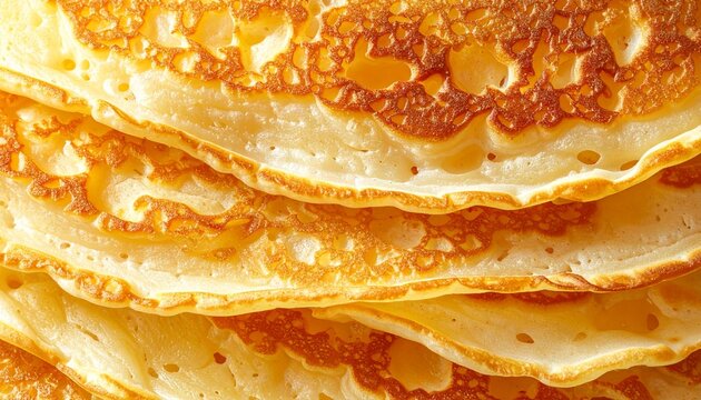 Macro shot of pancake surface, commercial photography style