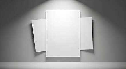 Vertical A3 Poster Mockup in a Gallery with Spotlight