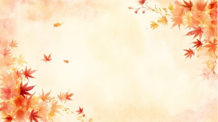 Gentle watercolor animation of falling autumn maple leaves; a serene, artistic background for a sympathy card, memorial tribute, or spiritual quote.