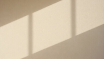 Fototapeta premium Rectangular Window Shadows on Light Wall – Minimal Abstract Background