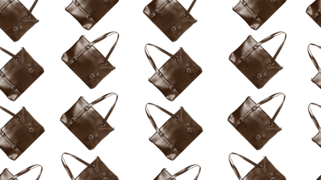 Pattern with brown large women's handbags - Powered by Adobe