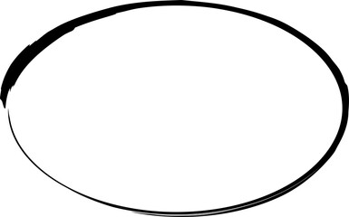 Set of oval grunge frames. Grunge empty