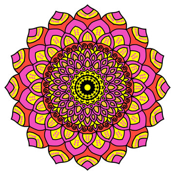 cheerful geometric mandala