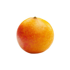 Single Ripe Red Grapefruit Isolated on White Background