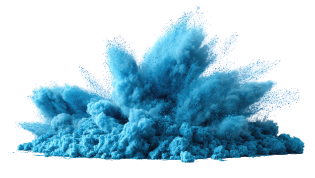 Azure powder explosion