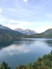 lake and mountains