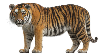 Obraz premium 3D render of wild tiger animal illustration isolated on white background