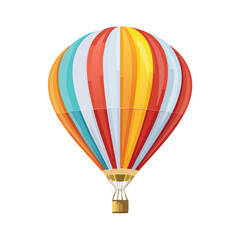 Fototapeta premium A hot air balloon with a striped pattern, perfect for travel, vacation, and exploration-themed designs. Generative AI