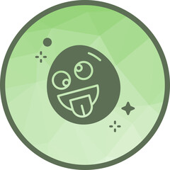 Obraz premium Zany Face icon vector image. Suitable for mobile apps, web apps and print media.