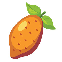 A bright sweet potato illustration. ideal for cookbooks. recipe blogs. or ads promoting root vegetables and healthy food.