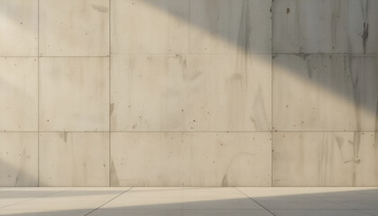 Minimal Concrete Wall with Diagonal Sunlight Shadow – Modern Architectural Background