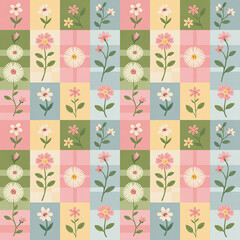 Pastel Floral Preppy Pattern
