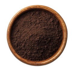 Dark brown powder in wooden bowl (7)