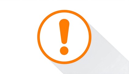 Orange exclamation point in circle