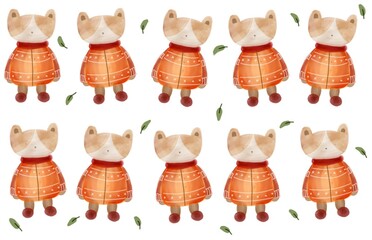 set of cute dog characters