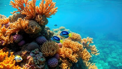 Naklejka premium Vibrant Reef Full Of Life