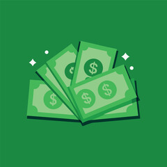 Dollar banknotes isolate on white background