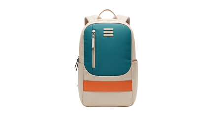 Isolated, stylish school backpack for everyday urban travel and outdoor adventures, light color