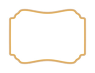 Golden luxury 3d frame. Indian window, Arabic border, Islamic ornamental decorative element, morocco shapes. Vector illustration for Ramadan invitation, holiday greeting card, decorative design