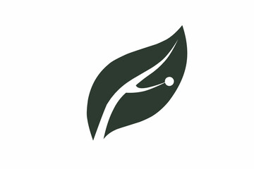 black and white leaf