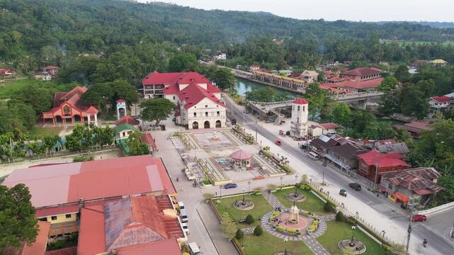 Cinematic Aerial Drone Video of the Parroquia de San Pedro Ap&oacute;stol church in Loboc, Bohol Philippines
