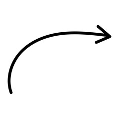 Hand drawn arrow icon vector set. Direction illustration sign collection, Handmade. Pointer symbol or logo.