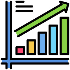 Growth icon isolated on white background. vector illustration icon for digital nomad