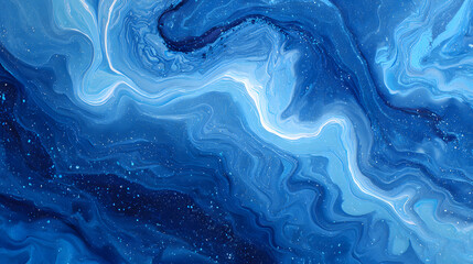 abstract blue liquid marble background blending with starry night sky cosmic dreamy atmosphere