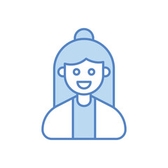 Professor Blue Color Tone Icon Vector