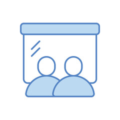 Classroom Blue Color Tone Icon Vector