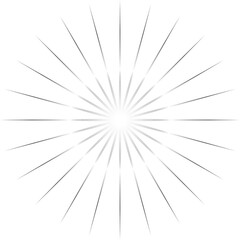 Obraz premium White Sun Ray Illustration with Transparent Background