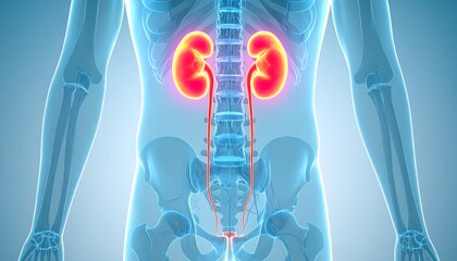 Human kidneys anatomy