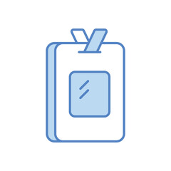 Student ID Blue Color Tone Icon Vector