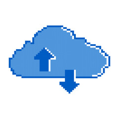 Pixel Art Cloud Data Transfer