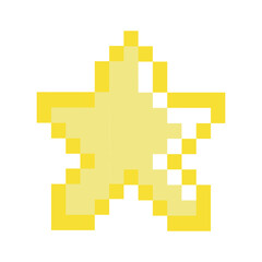 Pixel Art Yellow Shining Star