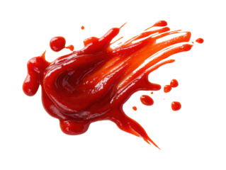 Ketchup stain dirty seasoning condiment food isolated on a white background