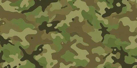 Fototapeta premium Abstract digital camouflage pattern background in muted greens, browns, and greys, design element, urban