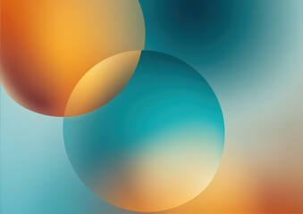 There is a blue and orange object positioned on a blue background