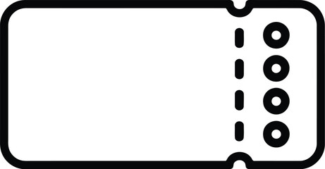 Blank perforated ticket icon simple graphic design vector illustration vector