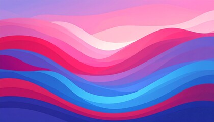 Abstract wavy layers of vibrant colors
