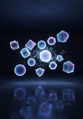 Floating Holographic Shapes in Dark Room
