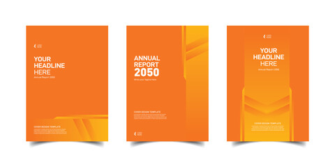 Modern infographic design set with numbered paper banners for business website templates, Corporate annual report cover design