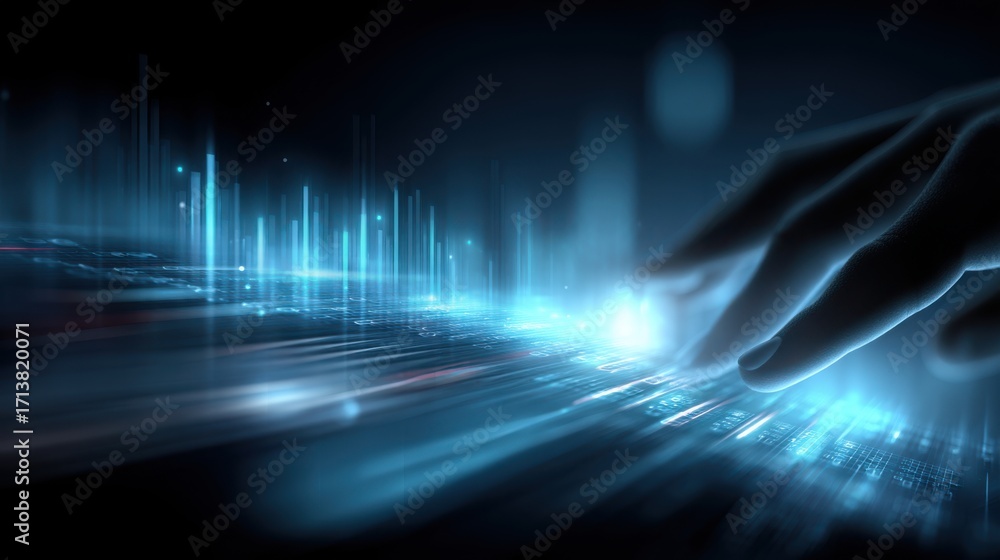 Aufkleber digital innovation event technology trends virtual space abstract visuals futuristic environment clo