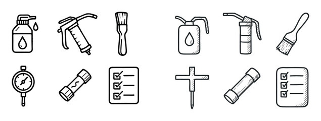 Obraz premium CNC Maintenance Icons