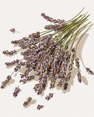 A beautiful bouquet of purple lavender flowers, showcasing delicate detail and natural beauty.